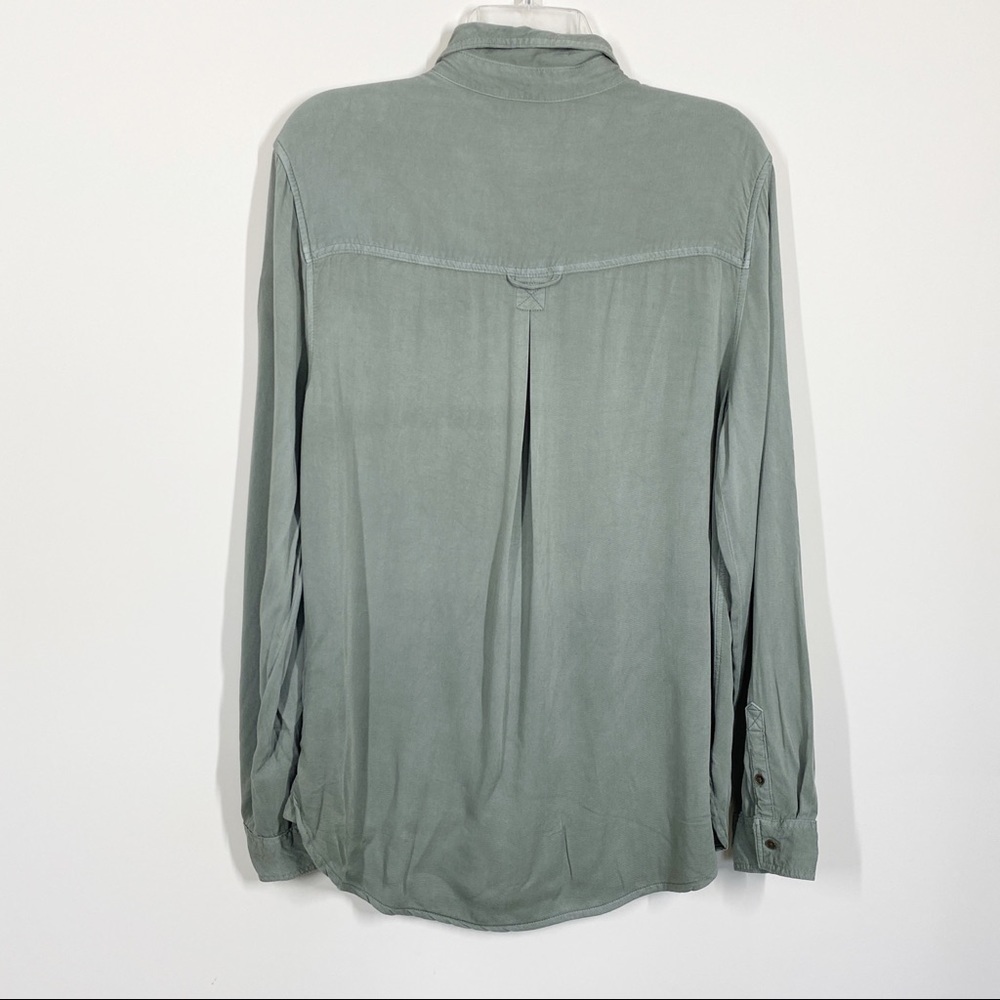 American Eagle Army Green Shirt Boyfriend Fit Size M - Picture 3 of 6